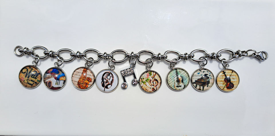 The Gift Of Music / Stainless Steel Music Bracelet / Music Lover's / Sounds Of Music