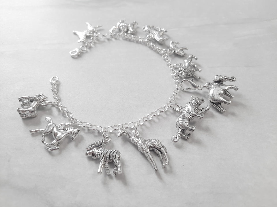The Beauty of God's Creation / Sterling silver charm bracelet