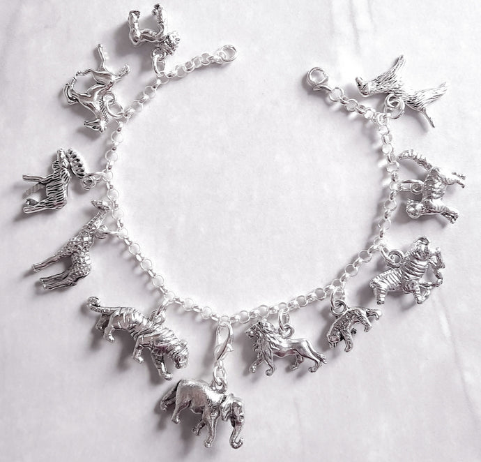 The Beauty of God's Creation / Sterling silver charm bracelet