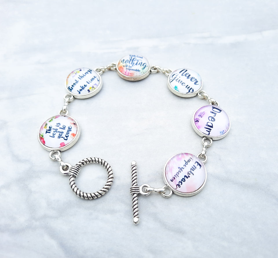 Positive Vibes Chakra Charm Bracelet | UK Made | ChloBo