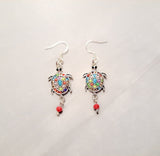 Multi-Colored Turtle Earrings