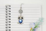 Blue Crystal Owl Mandela Charm Bookmark