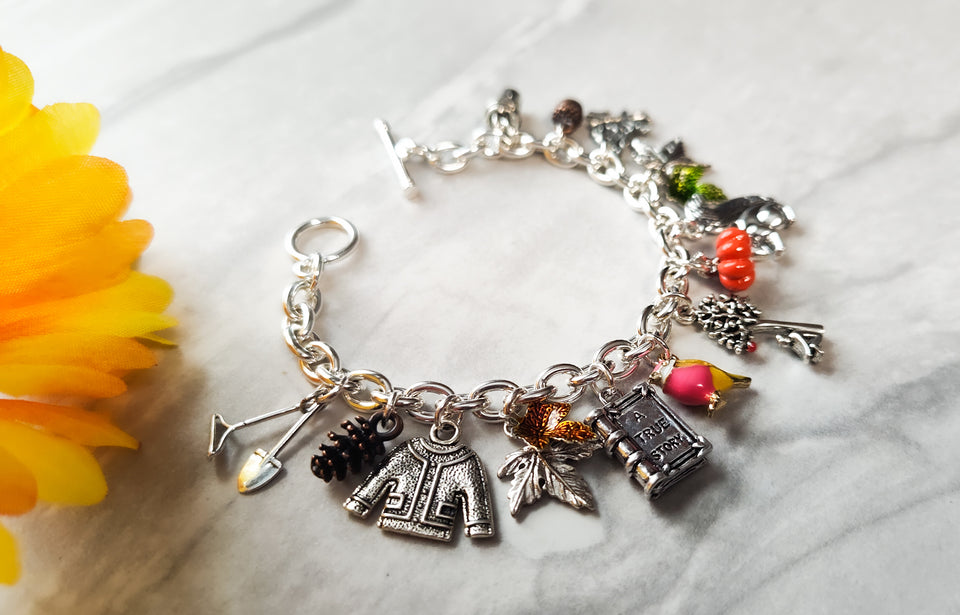 Silver Fall Toggle Clasp Bracelet