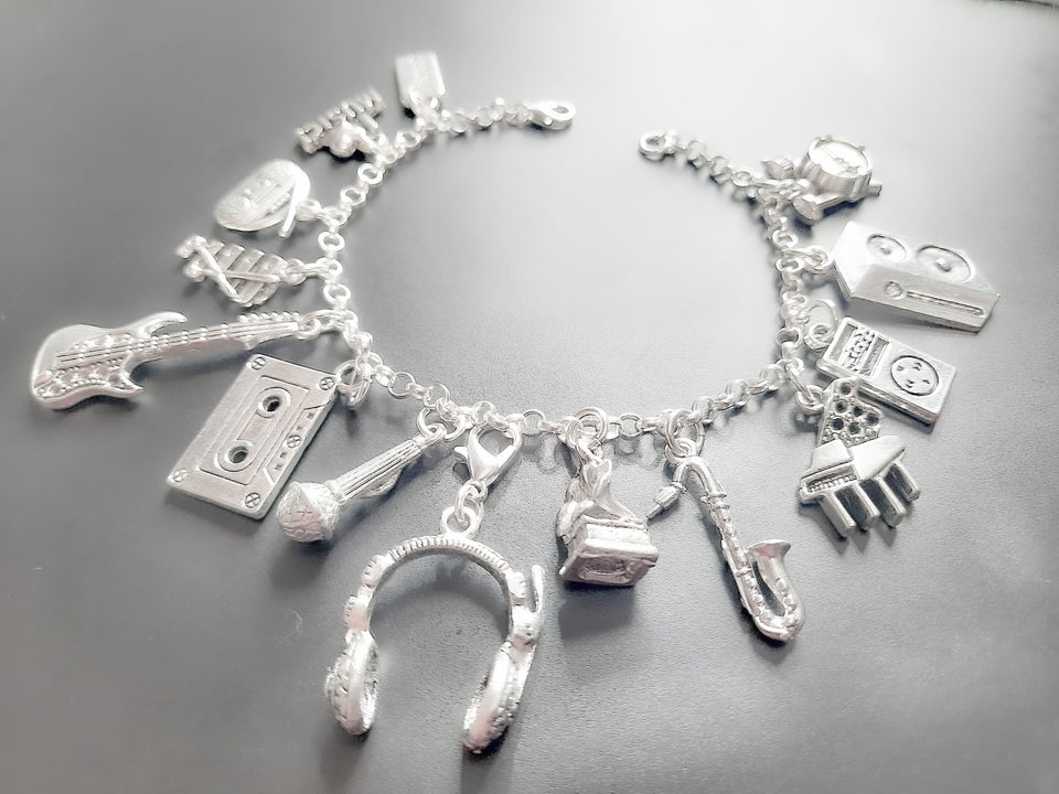 Terahertz Gemstone Bracelet with Music Note Sterling Silver Charm | T.  Jazelle