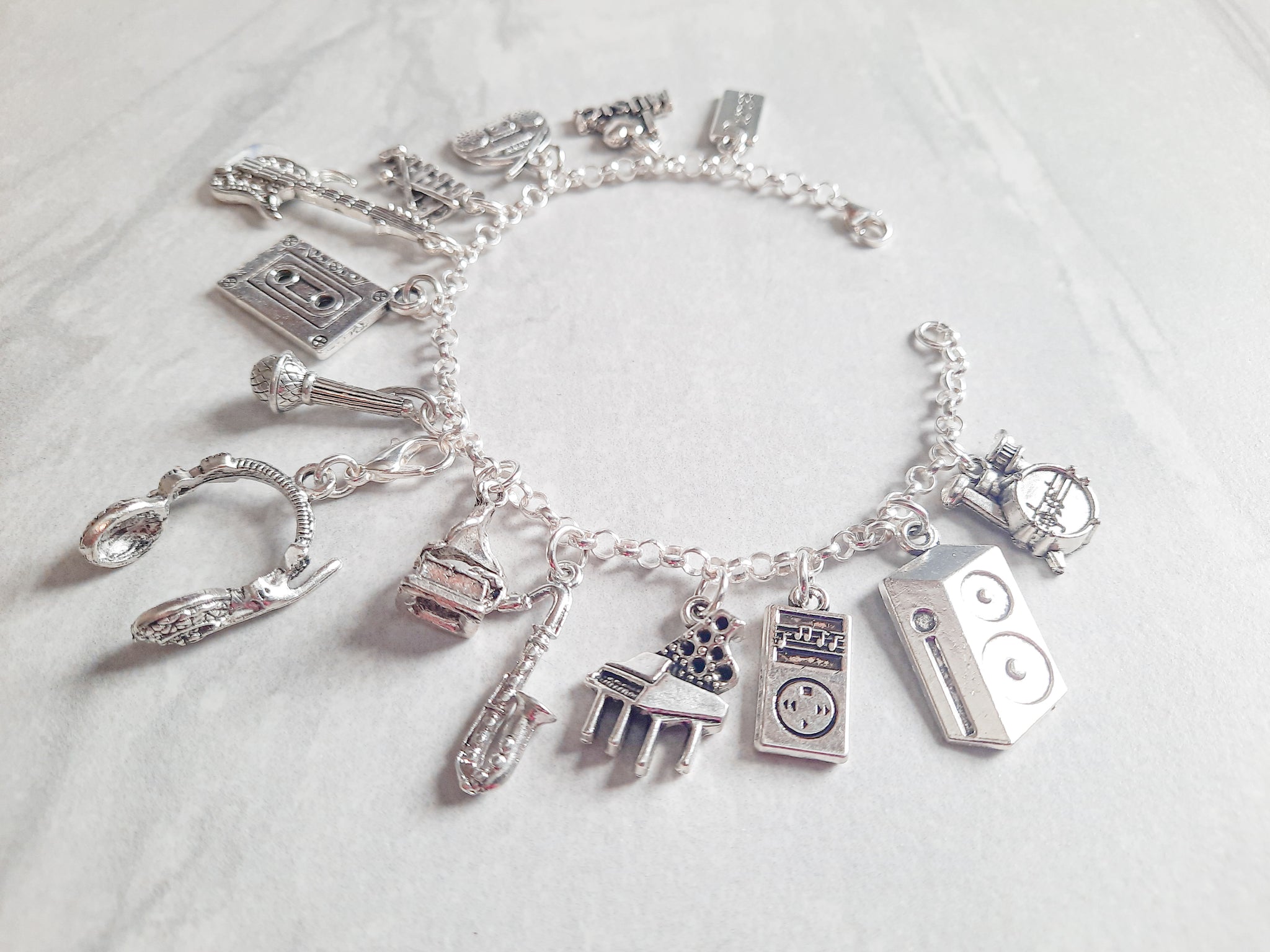 Music Lover Charm Bracelet - Jillicious charms and accessories